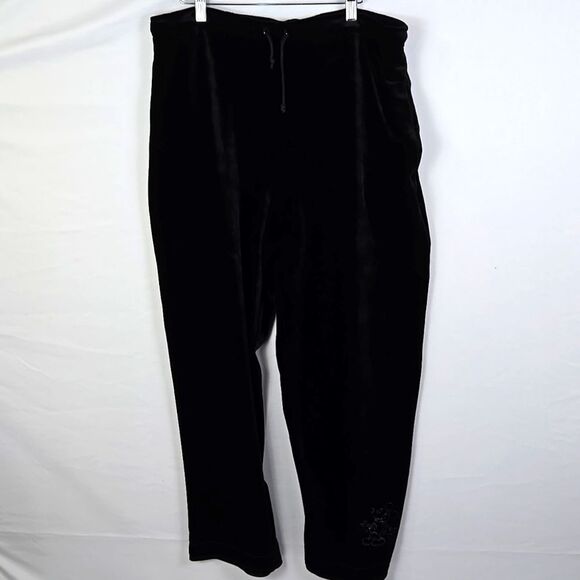 The Disney Store Mickey Mouse Velour Black 2pc Pants Set Sz 1X - Picture 9 of 12